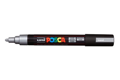 Silver Conische punt Posca Acrylverf Marker PC5M Kleur 26