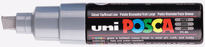 Grey Schuin afgeslepen punt Posca Acrylverf Marker PC8K Kleur 37