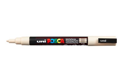 Beige Conische punt Posca Acrylverf Marker PC3M Kleur 45