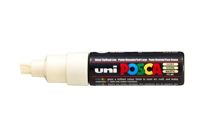 Ivory Schuin afgeslepen punt Posca Acrylverf Marker PC8K Kleur 46