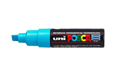 Turquoise Schuin afgeslepen punt Posca Acrylverf Marker PC8K Kleur 71