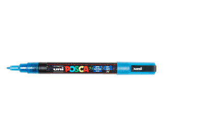 Glitter Blue Conische punt Posca Acrylverf Marker PC3ML Kleur L33