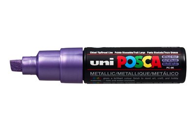 Metallic Violet Schuin afgeslepen punt Posca Acrylverf Marker PC8K Kleur M12