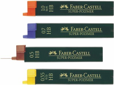 12 x 0.3/0.35 mm 2H potloodstiftjes Faber-Castell Super-Polymer