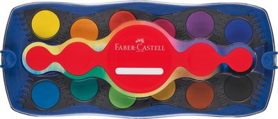 Connector blauw Waterverfdoos Faber-Castell 24 kleuren +1 tube wit