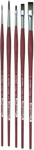 5 da Vinci Penselen set 8730.2 + .6 & 8740.4 + .8 + .12