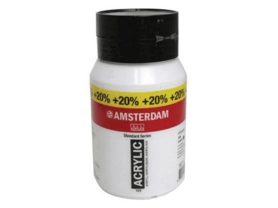 Super aanbieding: Titaanwit 105 Amsterdam  Standard Series  Acrylverf 500 ML + 20% gratis
