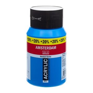 Primaircyaan Amsterdam  Standard Series  Acrylverf 500 ML Kleur 572 + 20% gratis