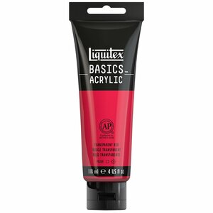 Transparent Red Basics Acrylverf van Liquitex 118 ml Kleur 047