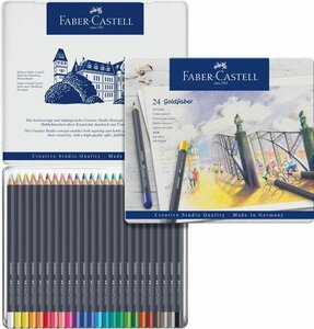 Etui met 24 kleurpotloden van Goldfaber Creative Studio Faber Castell