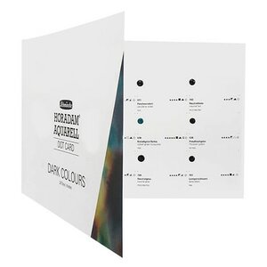 24 x Dark Colours / donkere kleuren Dots card set Horadam Aquarelverf