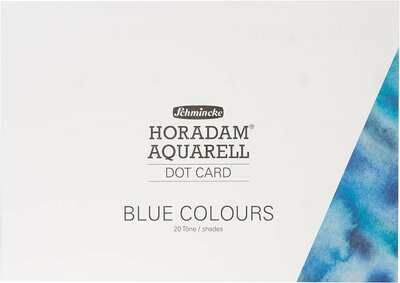 20 x Blue Colours Dots card set Horadam Aquarelverf