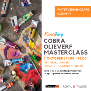 LET OP: VOL GEBOEKT Reservering Cobra Masterclass plek op 7 oktober van 11.00 uur tot 15.00 uur