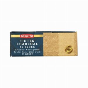 Derwent XL Tinted Charcoal block Ochre - houtskool blok Oker