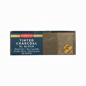 Derwent XL Tinted Charcoal block - houtskool blok Sepia