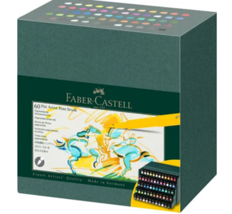 Pitt Artist Pen Brush Faber-Castell Tekenstiften Brush 60-delig studiobox Assorti kleuren