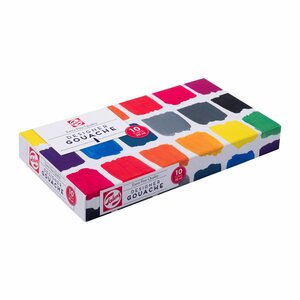 Plakkaatverf Basis kleuren set Extra fijn (Gouache Extra fine) Royal Talens 10 x 20 ml tubes