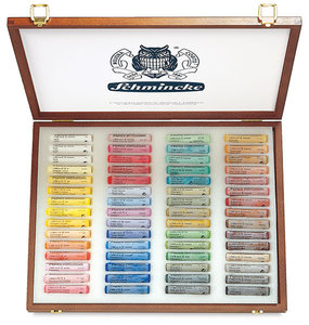 Schmincke Soft Pastels set met 60 Soft Pastels in een luxe houten kist