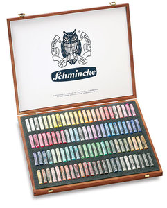 Schmincke Soft Pastels set met 100 Soft Pastels in een luxe houten kist