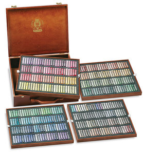 Schmincke Soft Pastels set met 400 pastels in een luxe houten kist (het gehele kleurspectrum!)