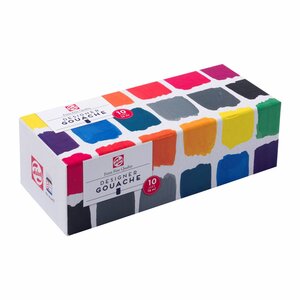 Plakkaatverf Basis kleuren set Extra fijn (Gouache Extra fine) Royal Talens 10 x 16 ml flacons