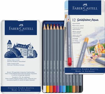 Etui met 12 Aquarelpotloden van Creative Studio van Faber Castell