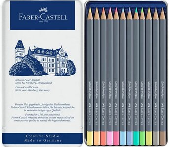 Etui met 12 Pasteltinten Aquarelpotloden van Creative Studio van Faber Castell