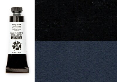 Lamp Black (S1) Daniel Smith Extra fine Gouache 15 ML Kleur 005