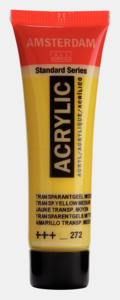 Transparantgeel Middel Amsterdam Standard Series  Acrylverf 20 ML Kleur 272