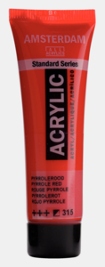 Pyrrolerood Amsterdam Standard Series  Acrylverf 20 ML Kleur 315