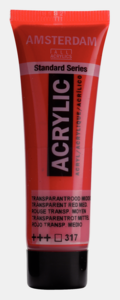 Transparantrood Middel Amsterdam Standard Series  Acrylverf 20 ML Kleur 317