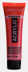 Permanentrood Purper Amsterdam Standard Series  Acrylverf 20 ML Kleur 348