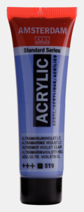 Ultramarijn Violet Licht Amsterdam Standard Series  Acrylverf 20 ML Kleur 519