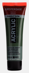 Olijfgroen Donker Amsterdam Standard Series  Acrylverf 20 ML Kleur 622