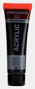 Oxydzwart Amsterdam Standard Series  Acrylverf 20 ML Kleur 735