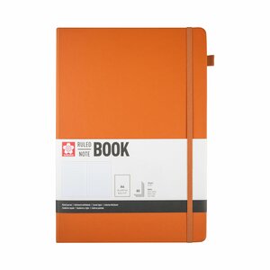 A4 notitieboek, 80 vellen gelijnd papier, amberkleurige harde kaft – Sakura