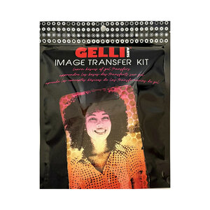 De verpakking van de Gelli Arts Image Transfer Kit, speciaal ontworpen om de basis van gel transfers te leren. 850032668101