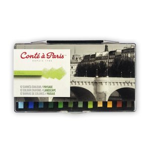 Landschap set van 12 stuks Carré Krijt Conté à Paris Assortiment Landschap kleuren