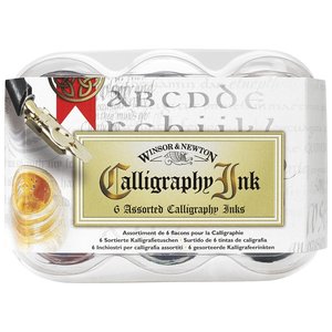 Basis set 6 x 30 ML Calligraphy Ink van Winsor & Newton