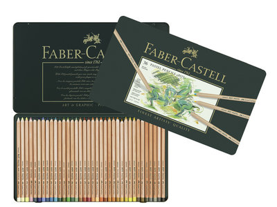 Pastelpotloden metalen etui à 36 st. Faber-Castell Pitt Assortiment à 36 stuks.