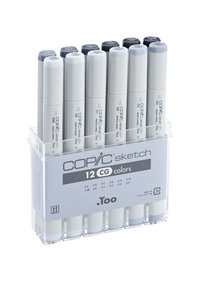 Copic 12 Sketch Markers Cool Grey