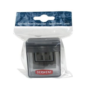 Dubbele puntenslijper met opvangbak / Manual Twin Hole Sharpener van Derwent
