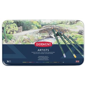 Derwent Artists Set 36 kleurpotloden in metalen etui