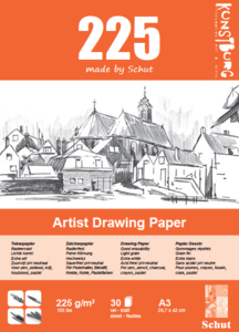Schut Artist Drawing Paper blok 30 vellen 225 grams A3