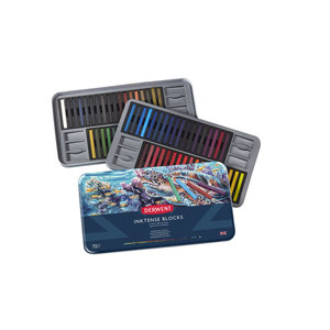 Derwent Inktense Blocks set in metalen etui met 72 kleuren