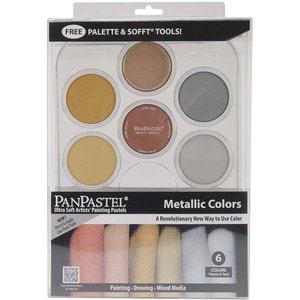 Metalic Palette set 6 kleuren en Sofft Tools van PanPastel
