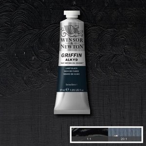 Griffin Alkyd Lamp Black Winsor & Newton 37 ML Kleur 337