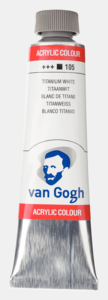 Titaanwit Van Gogh Acrylic Colours / Acrylverf Royal Talens 40 ML Kleur 105