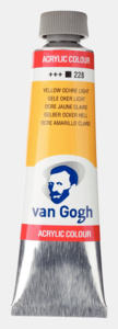 Gele oker licht Van Gogh Acrylic Colours / Acrylverf Royal Talens 40 ML Kleur 228