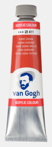 Sienna gebrand Van Gogh Acrylic Colours / Acrylverf Royal Talens 40 ML Kleur 411